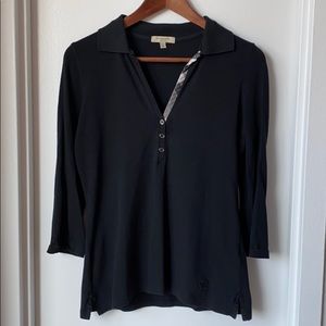 Burberry London Collared 3/4 Sleeve Shirt